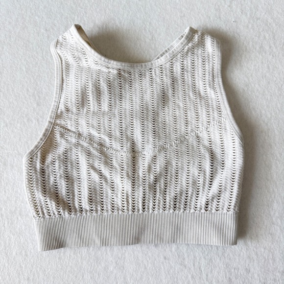 Betsey Johnson Other - Betsey Johnson Performance Sports Bra Women XS Cream Pointelle Racerback